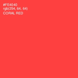 #FE4040 - Coral Red Color Image